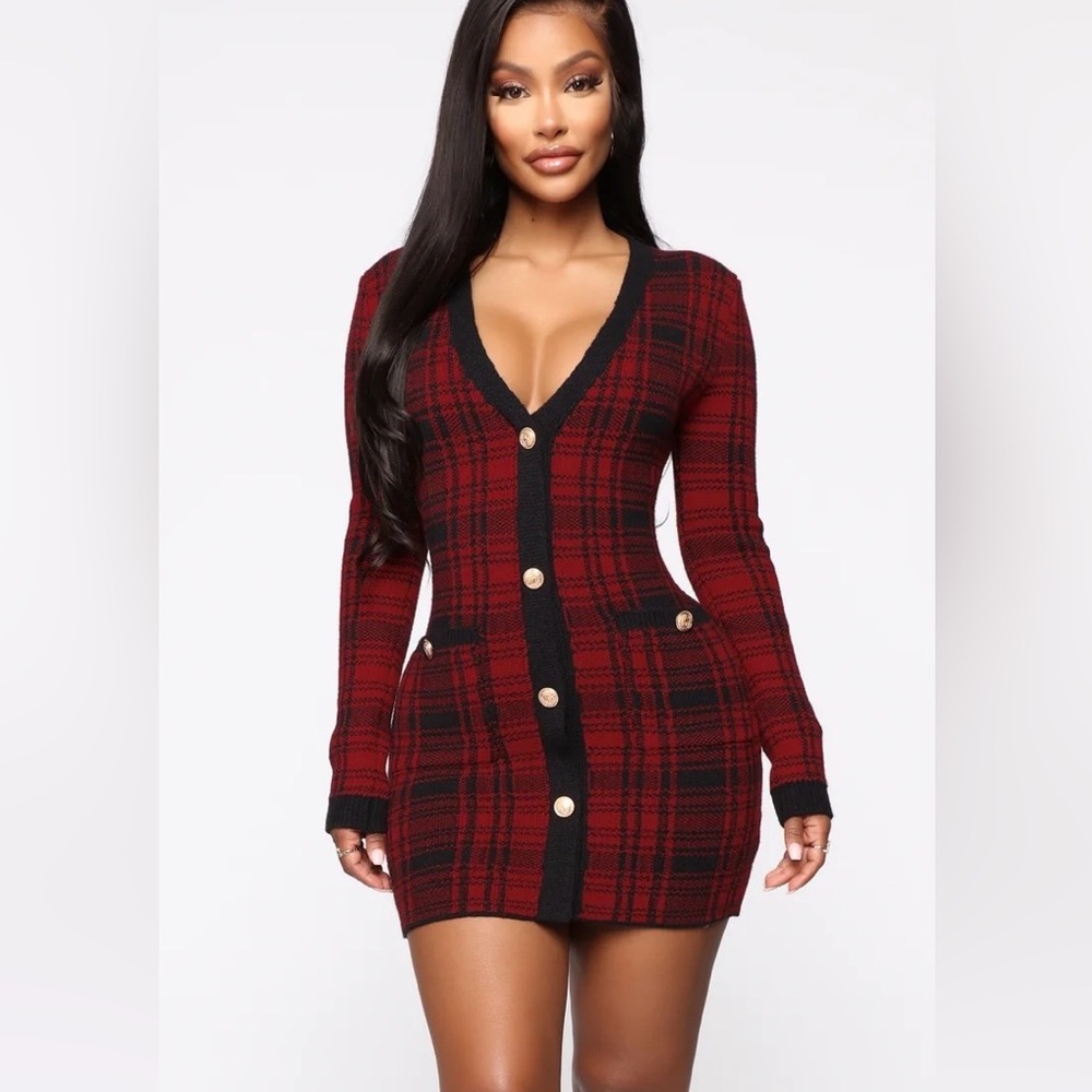 Plaid winter dress